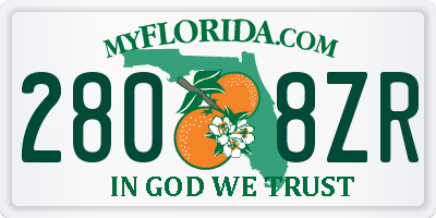 FL license plate 2808ZR