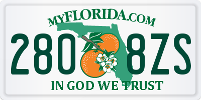FL license plate 2808ZS
