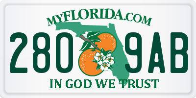 FL license plate 2809AB