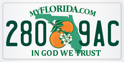 FL license plate 2809AC