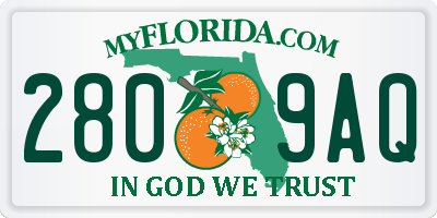 FL license plate 2809AQ