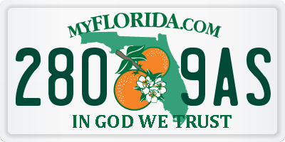 FL license plate 2809AS