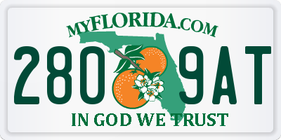 FL license plate 2809AT