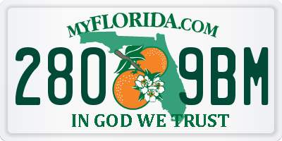 FL license plate 2809BM