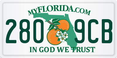 FL license plate 2809CB