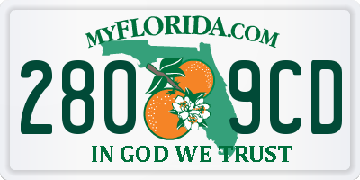 FL license plate 2809CD