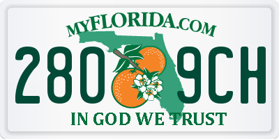 FL license plate 2809CH