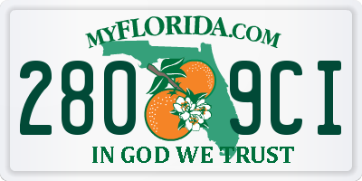 FL license plate 2809CI