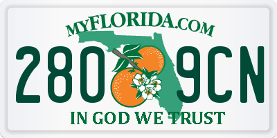FL license plate 2809CN