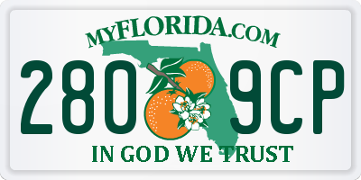 FL license plate 2809CP