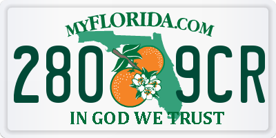 FL license plate 2809CR