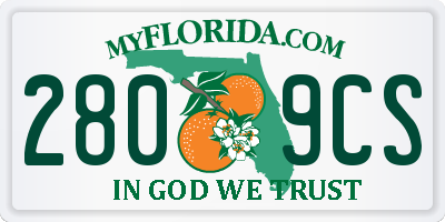 FL license plate 2809CS