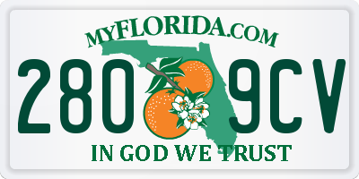 FL license plate 2809CV