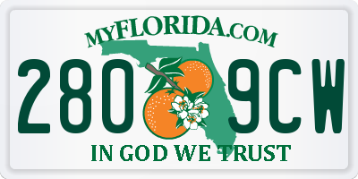 FL license plate 2809CW