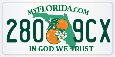 FL license plate 2809CX