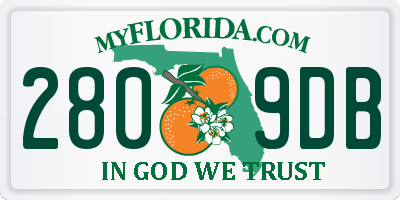 FL license plate 2809DB