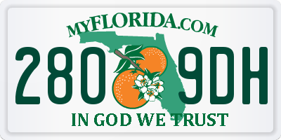 FL license plate 2809DH