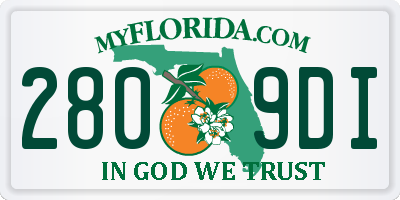 FL license plate 2809DI