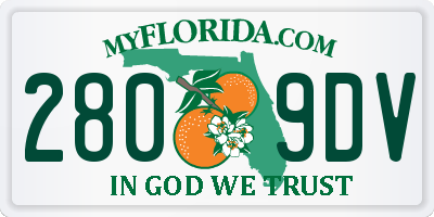 FL license plate 2809DV