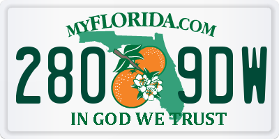FL license plate 2809DW