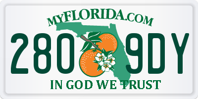 FL license plate 2809DY