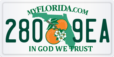 FL license plate 2809EA