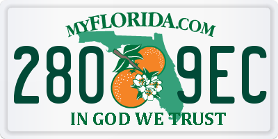 FL license plate 2809EC