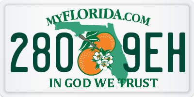 FL license plate 2809EH