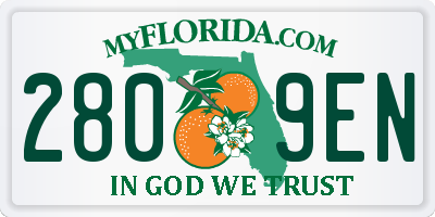FL license plate 2809EN