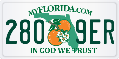 FL license plate 2809ER