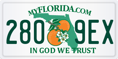 FL license plate 2809EX