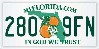 FL license plate 2809FN