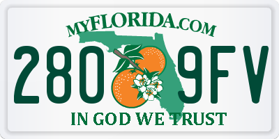 FL license plate 2809FV