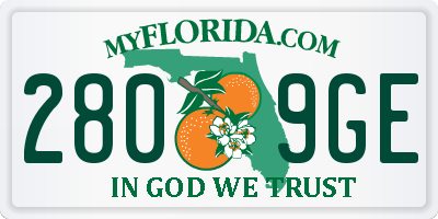 FL license plate 2809GE