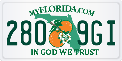 FL license plate 2809GI