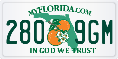 FL license plate 2809GM