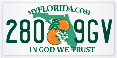 FL license plate 2809GV