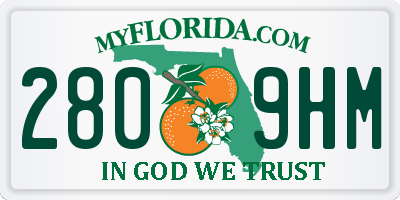 FL license plate 2809HM