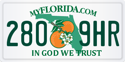 FL license plate 2809HR