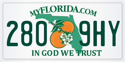 FL license plate 2809HY