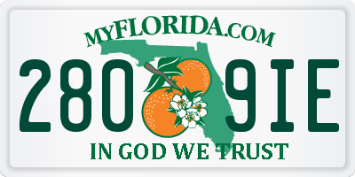 FL license plate 2809IE