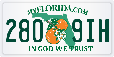 FL license plate 2809IH