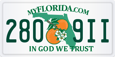 FL license plate 2809II