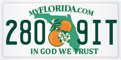 FL license plate 2809IT