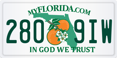 FL license plate 2809IW