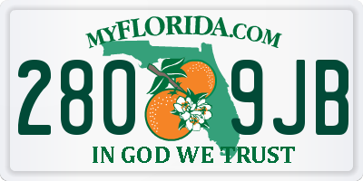 FL license plate 2809JB