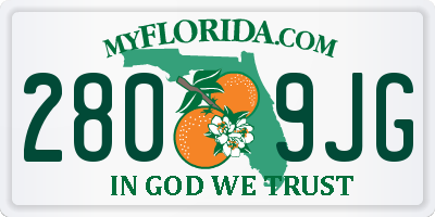 FL license plate 2809JG