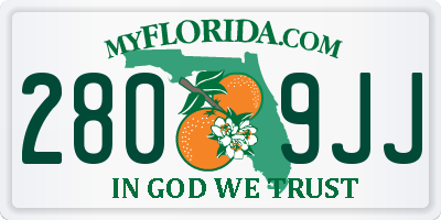 FL license plate 2809JJ