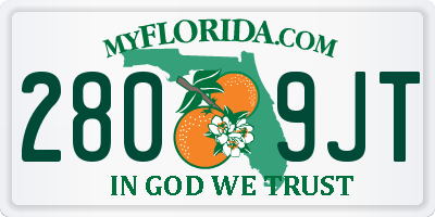 FL license plate 2809JT