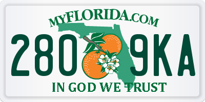 FL license plate 2809KA